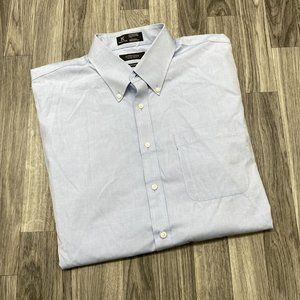 "NEW" NORDSTORM Traditional Fit Button Down Blue Dress Shirt Mens Size 16.5 / 36